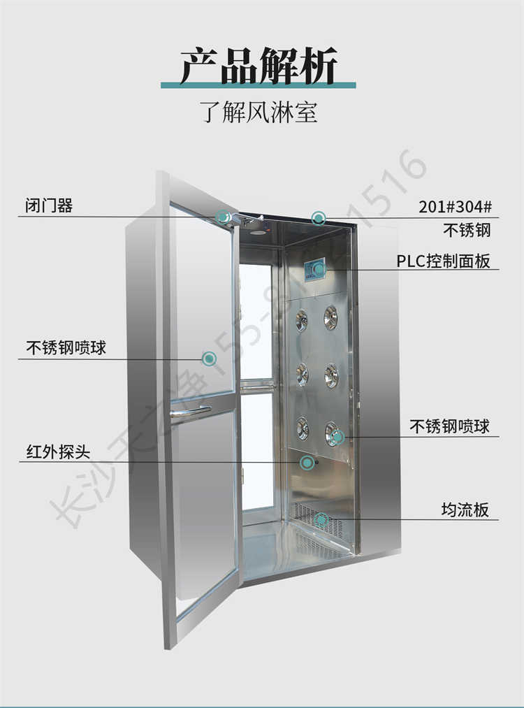 長(zhǎng)沙天之凈不銹鋼智能風(fēng)淋室-結(jié)構(gòu)